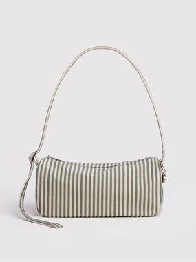 BAGGU Nylon Loaf Bag in Sage Stripe